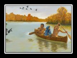 Kateri is Taken to the Sault Mission by Canoe - 1677